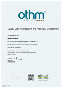 Enrolment open for Diploma in Tourism and Hospitality Management - Level 7, OnlineMBACourses.net